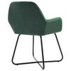 vidaXL Dining Chair Set of 4 Green Velvet Standard Ergonomic