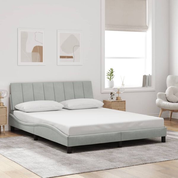 vidaXL Bed Frame Light Grey