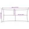 vidaXL Sunshade Sail 1.75 oz/ft² Black 6.6x11.5' HDPE