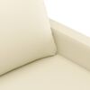 vidaXL Sofa Set Cream Faux leather (75% PVC, 20% polyester, 5% cotton)