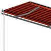 vidaXL Retractable Awning Orange and brown