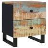vidaXL Bedside Cabinet Multicolour Solid reclaimed wood, iron Medium