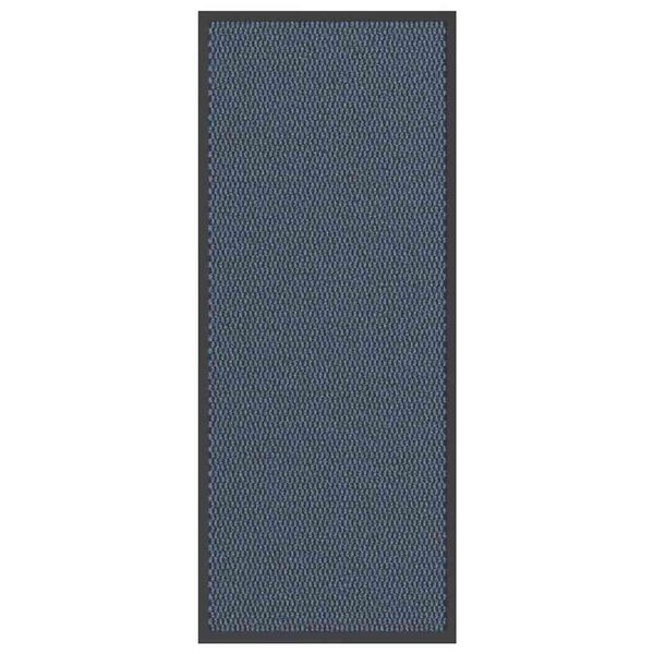 vidaXL Doormat Blue PP (Polypropylene) and PVC 23.6x59.1 in Non-slip