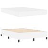 vidaXL Bed Frame with Mattress White 55.12 x 78.74 in Fabric