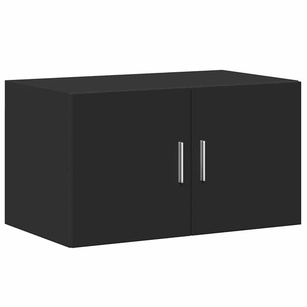 vidaXL Storage Cabinet Black Engineered Wood Tall Storage Cabinet