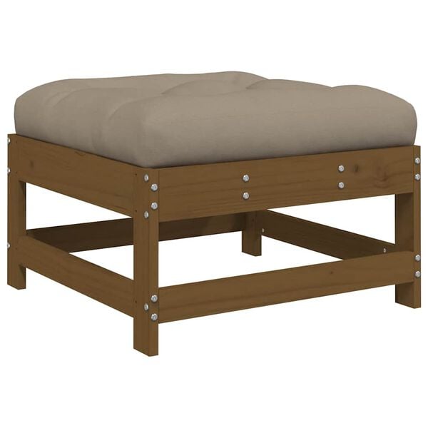 vidaXL Garden Footstool Honey brown; Taupe