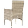 vidaXL Garden Chair Set of 2 Light Grey PE rattan, powder-coated steel