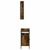 vidaXL Bathroom Furniture Set Smoked Oak