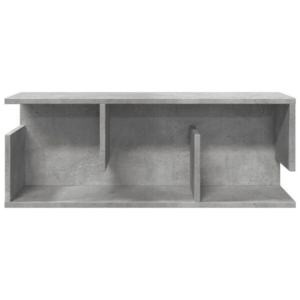vidaXL Wall Cabinet Concrete Gray Engineered Wood 31.5 x 7.9 x 11.8 in
