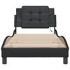 vidaXL Bed Frame with LED without Mattress "Zadar" Black 39.4"x74.8"