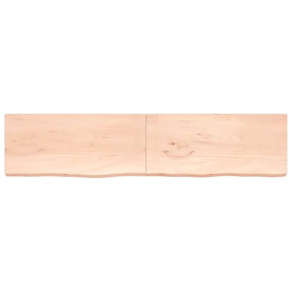 vidaXL Bathroom Countertop 86.6 x 19.7 x (0.8-2.4) " Untreated Solid Wood