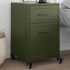 vidaXL Bedside Cabinet Olive Green Cold-rolled steel Medium