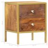 vidaXL Bedside Cabinet Brown Solid Mango Wood Medium Storage