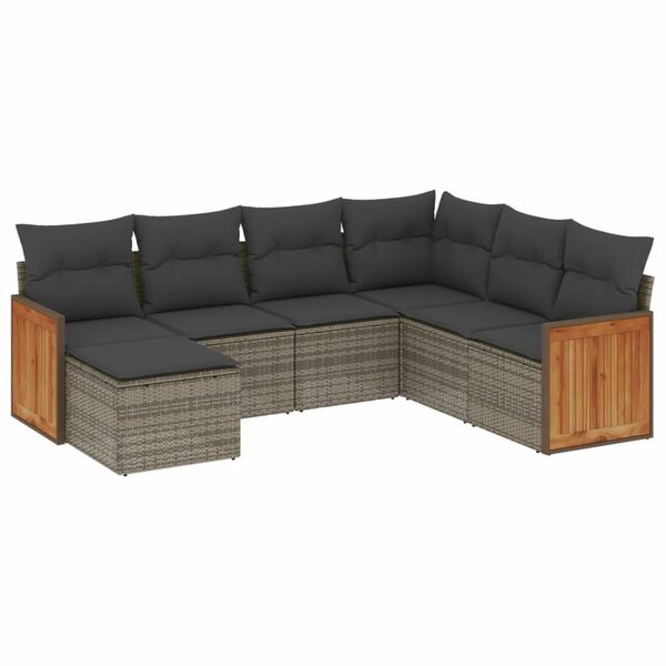 vidaXL Garden Sofa Set Grey