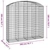 vidaXL Gabion Basket Silver Galvanized iron Large Decorative Inlays