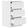 vidaXL Bedside Cabinet White Engineered Wood Bedside Cabinet Rectangular