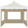 vidaXL Party Tent Cream Oxford fabric with PVC coating 6.6ft x 6.6ft