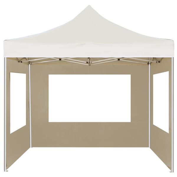 vidaXL Party Tent Cream Oxford fabric with PVC coating 6.6ft x 6.6ft