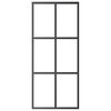 vidaXL Sliding Door with Hardware Set ESG Glass&Aluminium 35.4x80.7"(151012+145262)