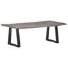 vidaXL Coffee Table Gray Solid Acacia Wood Large Industrial