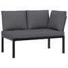 vidaXL Garden Sofa Set Black, Brown, Anthracite