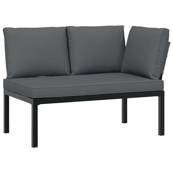 vidaXL Garden Sofa Set Black, Brown, Anthracite