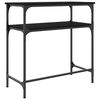 vidaXL Console Table Black Engineered wood 29.5 x 14.0 x 29.5 in