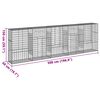 vidaXL Gabion Basket Silver Galvanized Iron Extra Large