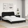 vidaXL Bed Black and White
