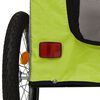 vidaXL Pet Bike Trailer Green and grey Oxford fabric, iron Durable