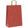 vidaXL Paper Bags 250 pcs with Handles Red 10.2x4.7x13.8"