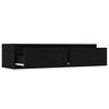 vidaXL TV Cabinet Black oak Engineered wood Small Wall mounting
