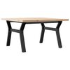 vidaXL Coffee Table Y-Frame 31.5"x31.5"x17.9" Solid Wood Pine and Steel