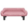 vidaXL Kids Sofa Pink Velvet (100% polyester), solid pine wood Mini