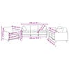 vidaXL Sofa Set Light grey 100% polyester, metal, textilene, plywood