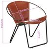 vidaXL Chair Brown Genuine goat leather, Powder-coated steel Medium