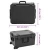 vidaXL Portable Flight Case Black 24.6"x19.5"x14.6" PP