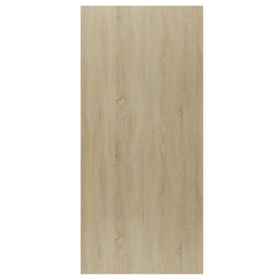 vidaXL Book Cabinet/Sideboard White and Sonoma Oak 26"x11.8"x51.2" Engineered Wood
