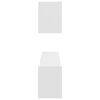 vidaXL Wall Shelf Set of 2 White Engineered wood