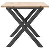 vidaXL Coffee Table Natural wood and black