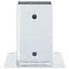 vidaXL Post Bases Square 12 pcs Silver 3.58x3.58" Galvanised Steel