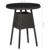 vidaXL Rattan Chair Black Steel frame Medium Removable Covers