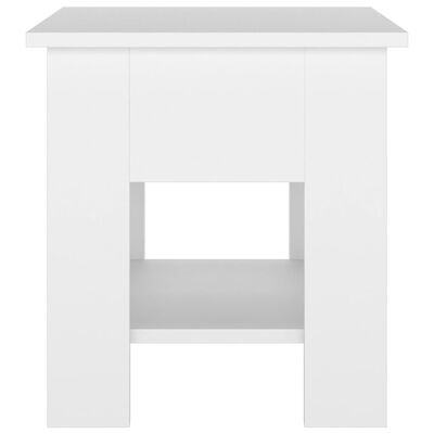 vidaXL Coffee Table White 15.7"x15.7"x16.5" Engineered Wood