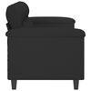 vidaXL 3-seater Sofa Black Microfiber fabric 3-Seater Durable Sofa