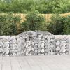 vidaXL Gabion Basket Set of 7 Silver Galvanized Iron