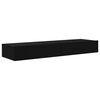 vidaXL TV Cabinet Set of 2 Black Engineered wood 47.2 x 13.8 x 6.1 in