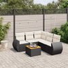vidaXL Garden Sofa Set Black and Cream