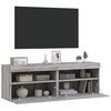 vidaXL TV Wall Cabinet Set of 2 Grey Sonoma Engineered wood Medium