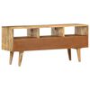 vidaXL TV Cabinet Natural wood grain Solid Mango Wood Medium TV Cabinet