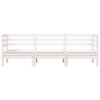 vidaXL Garden Sofa White Solid pine wood 3-seater Modular Garden Sofa